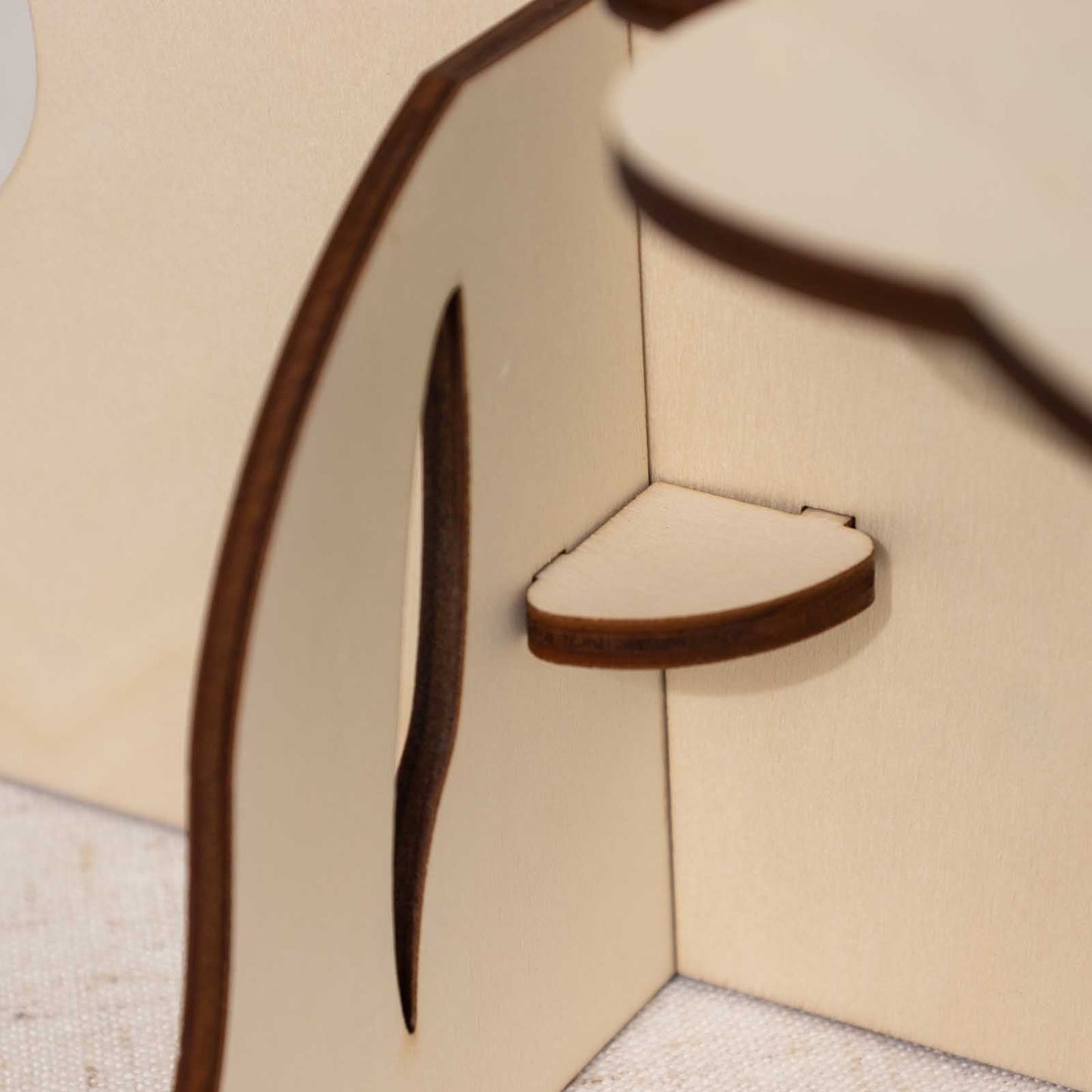 5-Tier Wooden Cake Stand Natural Tree Tower Design with Laser Cut Details - Rustic Cupcake Dessert Display 19" Tall