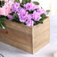 Natural Wood Planter Rectangular Box 30"x6"- Durable Decor with Removable Plastic Liner for Tables