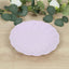 20 Pack Biodegradable Dinner Plates in Lavender Lilac â€“ 9" Swirl Scalloped Pastel Color Compostable Bamboo Party Plates, Elegant Disposable Tableware