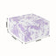 25 Pack Party Favors Boxes in French Toile Pattern, Matte Lavender and White Candy Gift Boxes - Cardstock Paper - 4"x4"x2"