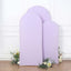 Set of 3 Matte Lavender Lilac Spandex Fitted Chiara Backdrop Stand Covers For Round Top Wedding Arch - 5ft, 6ft, 7ft