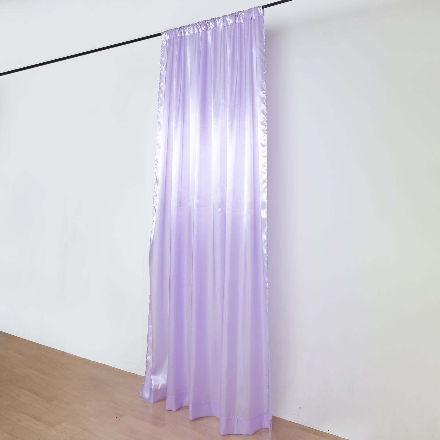 8ftx10ft Lavender Lilac Satin Event Curtain Drapes, Backdrop Event Panel