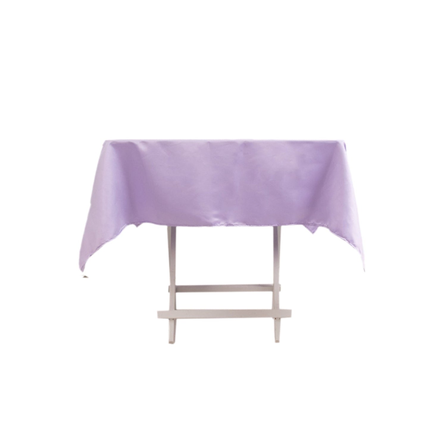 Lamour Satin 54"x54" Square Tablecloth Lavender Lilac - Durable & Silk-Like Table Cover