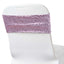 5 Pack Sequin Spandex Chair Sashes Lavender Lilac - Stretch Chair Bands 6"x15"