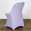 Stretch Spandex Chair Cover Lavender Lilac for Folding Chairs - Reusable & Wrinkle-Resistant 160GSM Fitted Slipcover