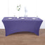 Stretch Spandex 96"x30" Rectangle Table Cover Purple - Durable Form-Fitting Tablecloth