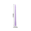 12-Pack Taper Candles Spiral Long Burn Wick Design Lavender Lilac - Premium Unscented Wax Dinner Candle Sticks 11"