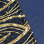 Mesh 90"x156" Rectangle Tablecloth Black/Gold - Wave Sequin Embroidered Table Cover