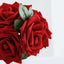 24 Roses 5" Red Artificial Foam Flowers With Stem Wire and Leaves