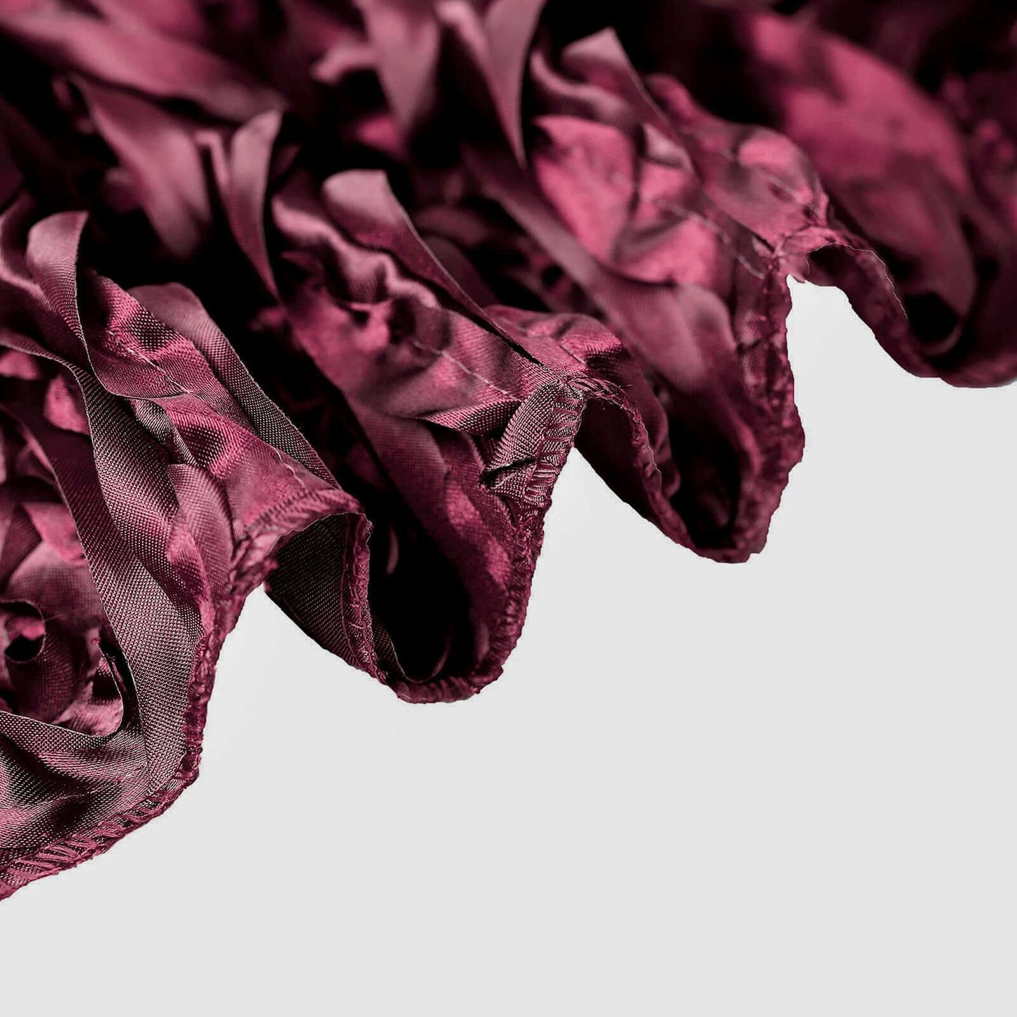 Rosette Satin 14"x108" Table Runner Burgundy - Grandiose Design