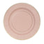 25-Pack Paper 10" Round Dinner Plates in Dusty Rose Sunray Design with Gold Rim - Disposable Heavy Duty 350GSM Party Plates