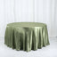 Satin 120" Round Tablecloth Dusty Sage Green - Stylish Seamless Table Cover