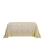 Tulle 90"x156" Rectangle Tablecloth Gold - Sequin Leaf Embroidered Design for Luxe Celebrations