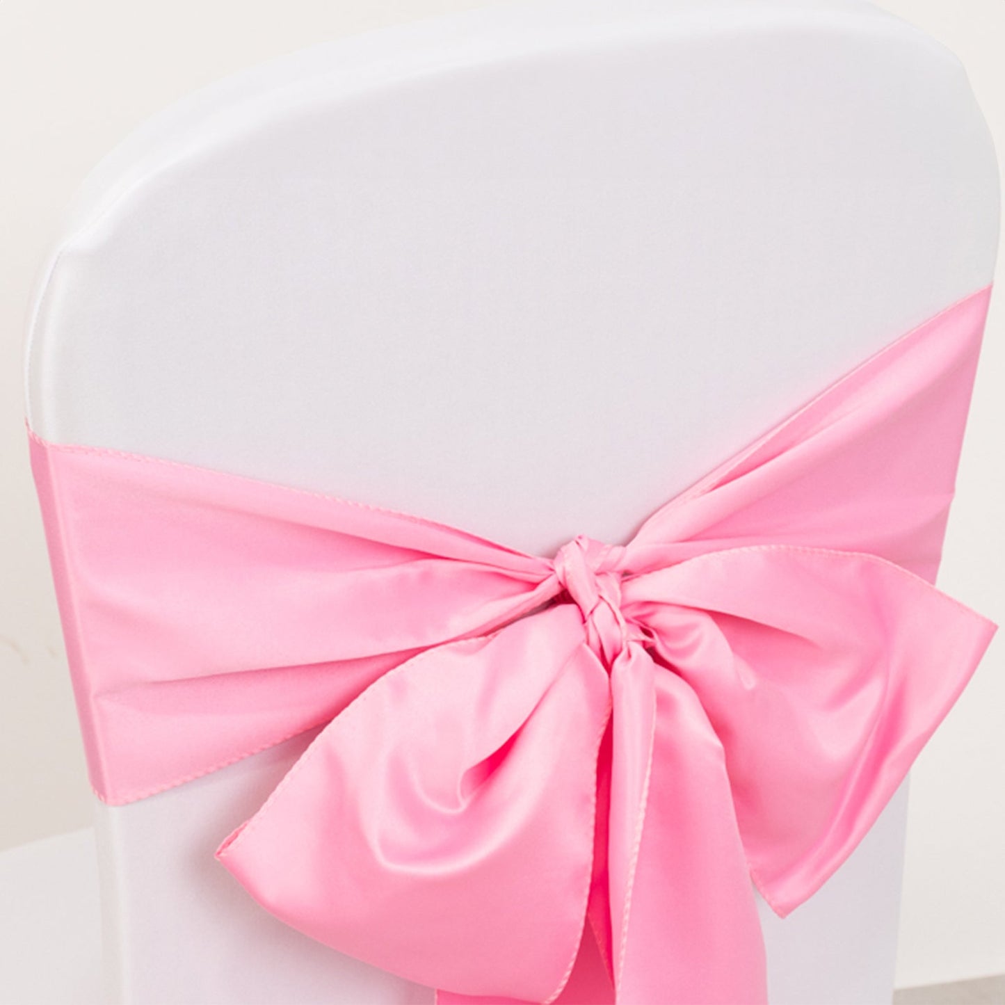 5 Pack Lamour Satin 6"x106" Chair Sashes Pink - Stylish Reusable Decorative Bows
