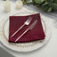 5 Pack Polyester 17"x17" Napkins Burgundy - Durable & Wrinkle Resistant Dinner Napkins