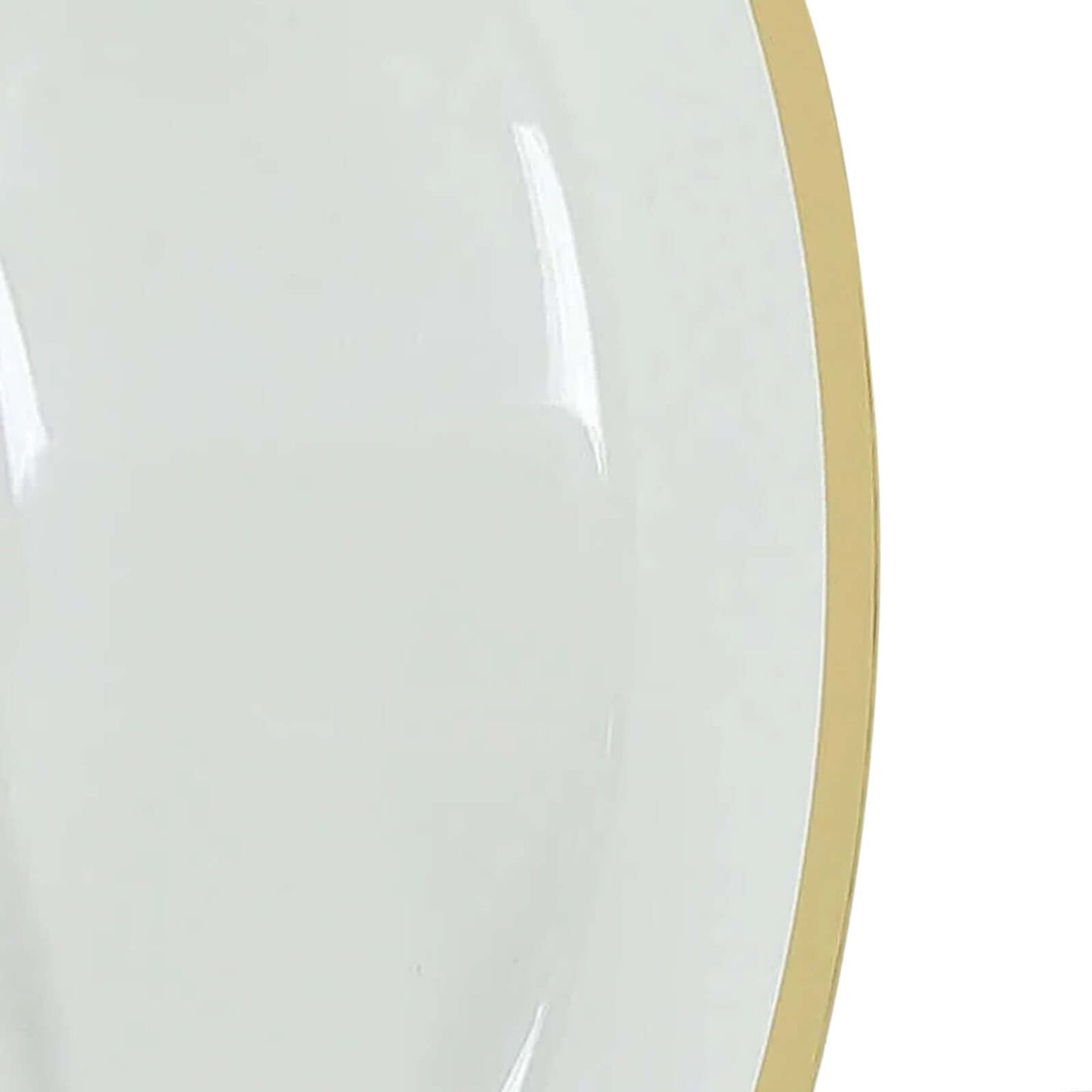 20-Pack Plastic Dessert Serving Bowls Clear Round Design with Gold Rim - Disposable Salad Soup Bowls 12oz