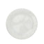 10-Pack Plastic 10" Round Dinner Plates in Clear with Beaded Rim - Disposable Party Plates for Banquets & Festive Occasions