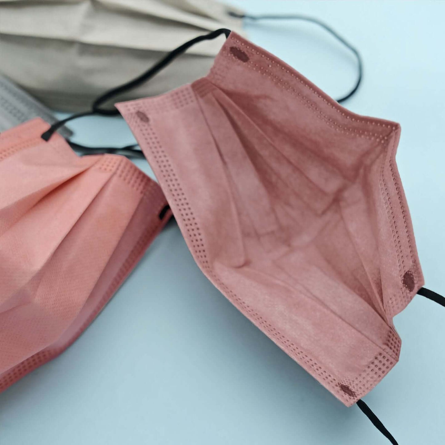 50 Pack 3 Ply Assorted Colors Disposable Face Mask Non Woven Mask with Ear Loop