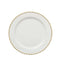 10-Pack White Plastic Dessert Plates â€“ 8" Round with Gold Beaded Rim, Disposable for Parties & Events