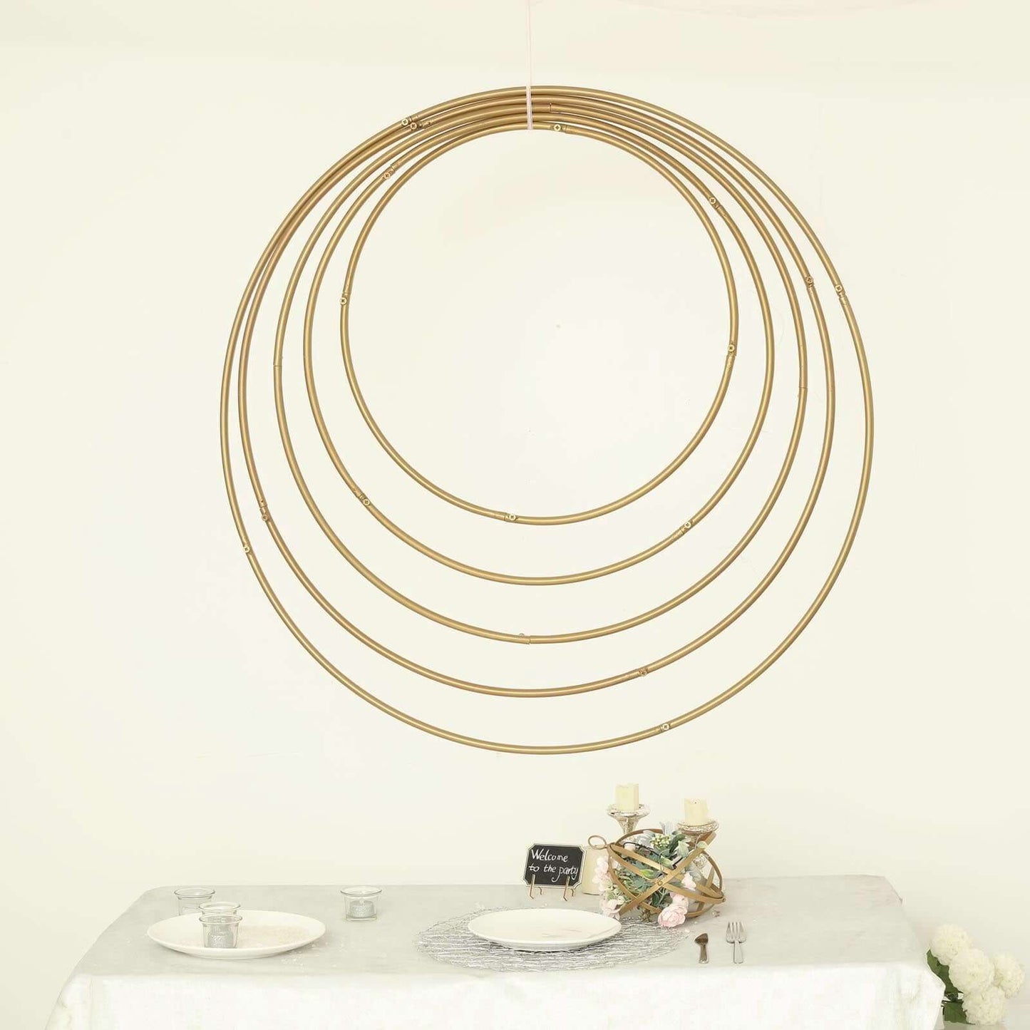 32" Gold Heavy Duty Metal Hoop Wreath, Floral Hoop
