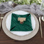 5 Pack Taffeta 20"x20" Napkins Hunter Emerald Green - Accordion Crinkle Dinner Napkins