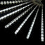 8 Tubes LED Hanging String Lights Icicle Design Clear - Waterproof Snowfall Effect 12"