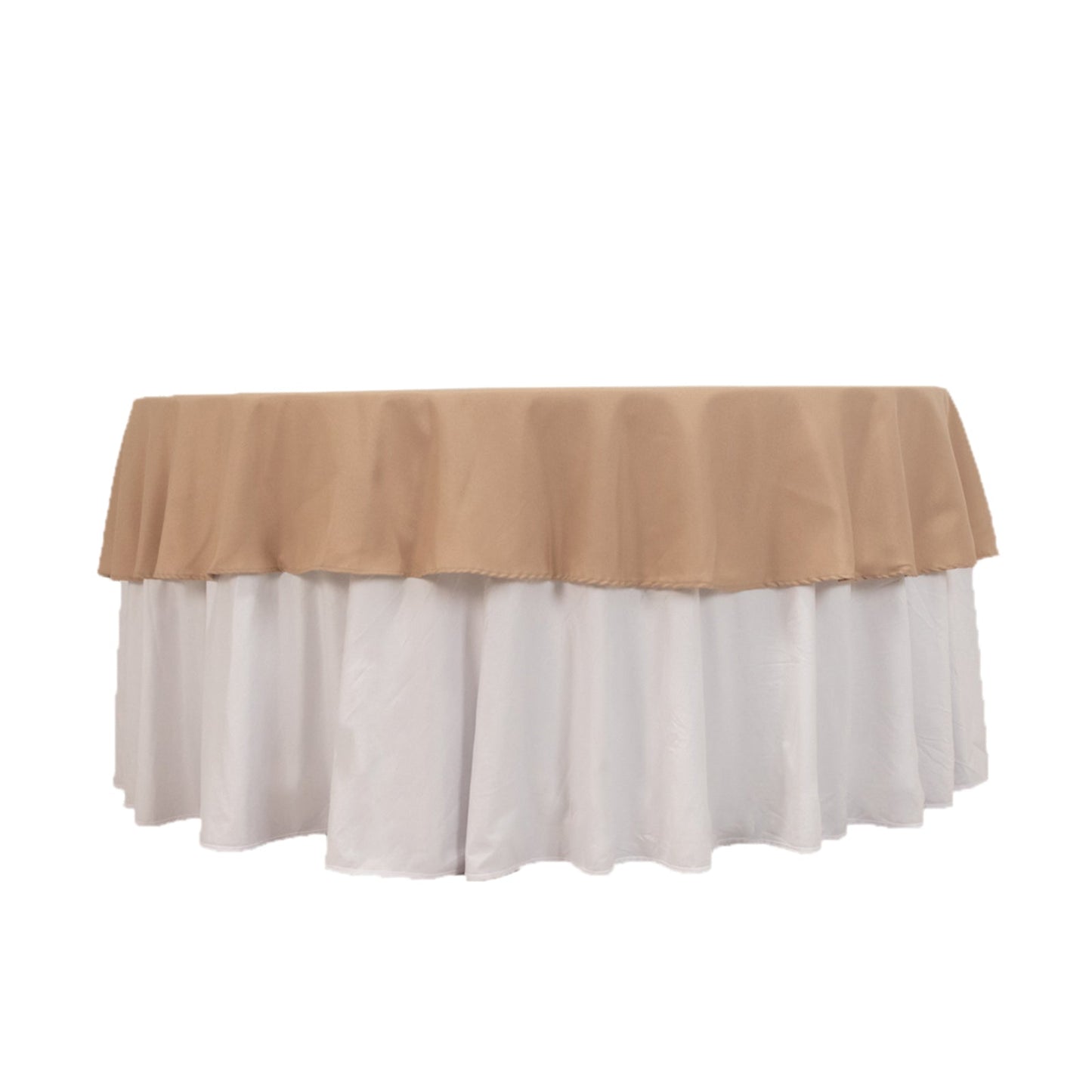 Premium Polyester 90" Round Tablecloth Nude - Stain and Wrinkle-Resistant Design with 220GSM Thickness Table Cover