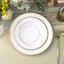 25-Pack Paper 8" Round Dessert Plates in White Sunray Design with Gold Rim - Disposable Heavy Duty 350GSM Appetizer Salad Plates for Banquets & Celebrations