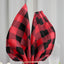5 Pack Polyester 15"x15" Napkins Black/Red Buffalo Plaid Gingham Style Cloth Napkins
