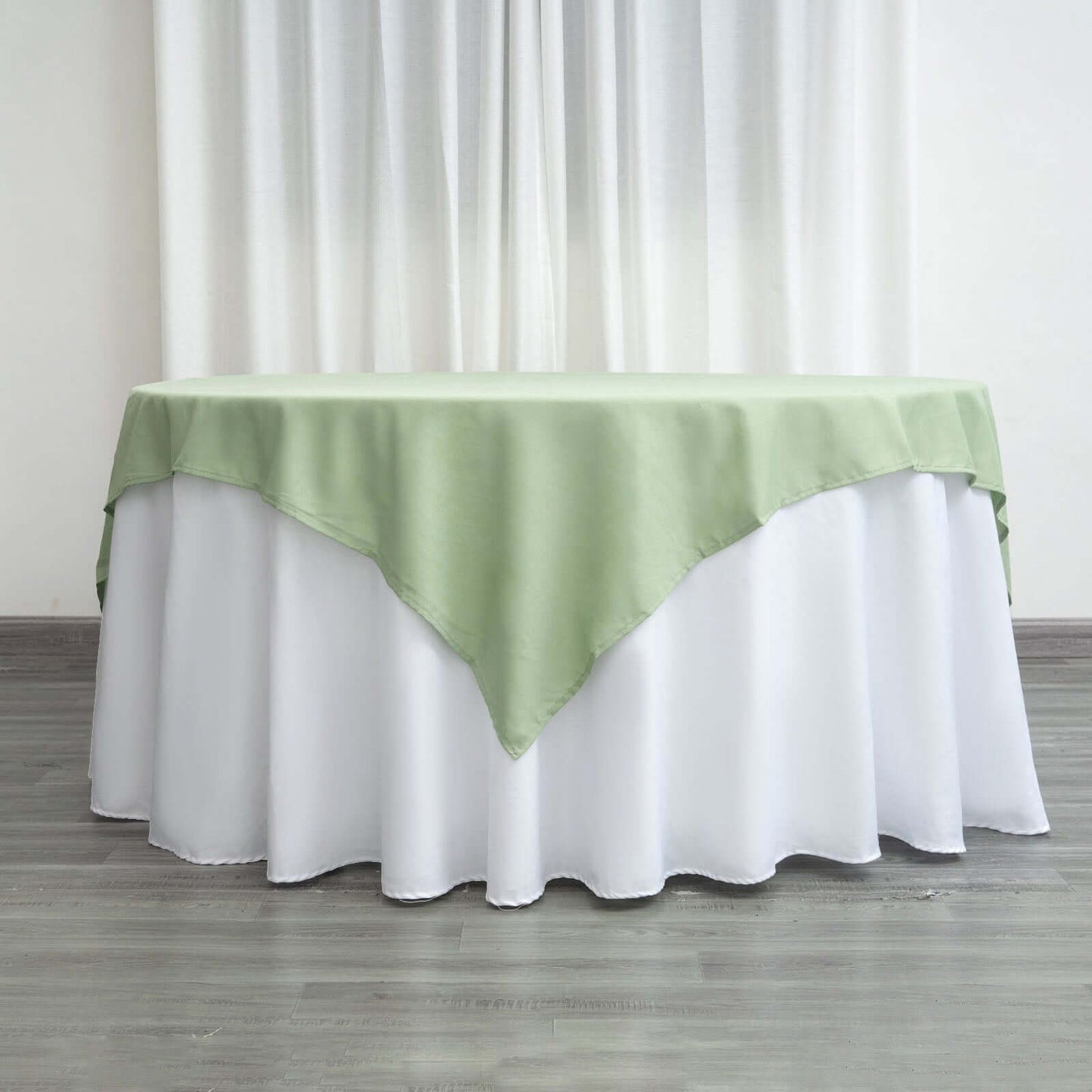 Polyester Square 70"x70" Tablecloth Sage Green - Wrinkle-Resistant & Durable Table Cover