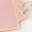 50-Pack Paper Beverage Napkins with Gold Foil Edge Dusty Rose - Disposable 2 Ply Cocktail Napkins for Events 6.5"x6.5"
