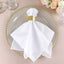 5 Pack Premium Polyester 20"x20" Napkins White - Wrinkle-Resistant & Durable Dinner Napkins for Any Occasion