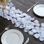 500-Pack Rose Petals Round Design White Silk Confetti - Decorative Scatters for Tables and Floors