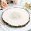 12" Dia Natural Wood Charger Plates With Bark Edge Wood Slice Chargers Rustic Wedding Table Settings