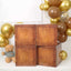 4 Pack Wood Grain Brown Boho Design DIY Prop Balloon Boxes, Gender Neutral Baby Shower Party Decorations