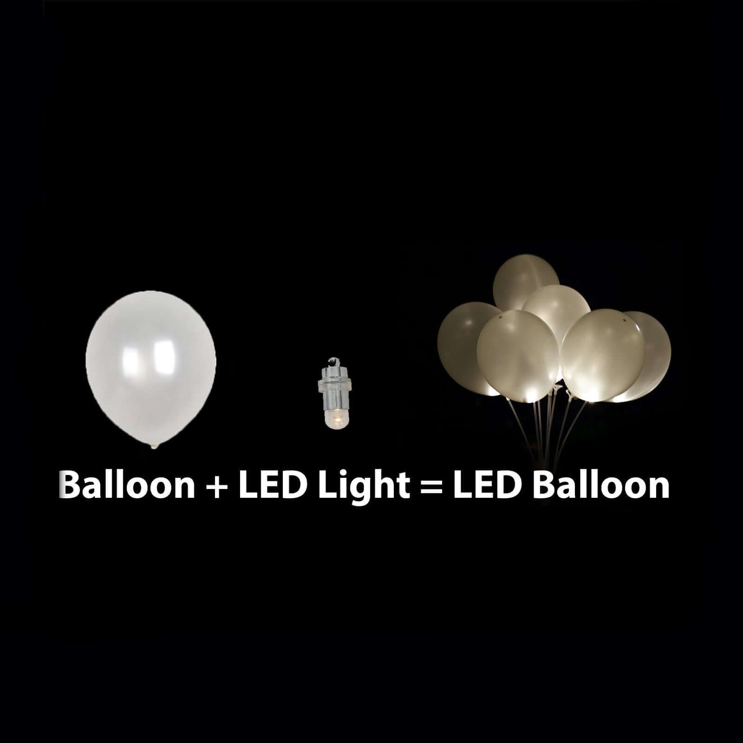 12-Pack Balloon Lights Bullet Design White - Waterproof LED Centerpiece Filler Lights