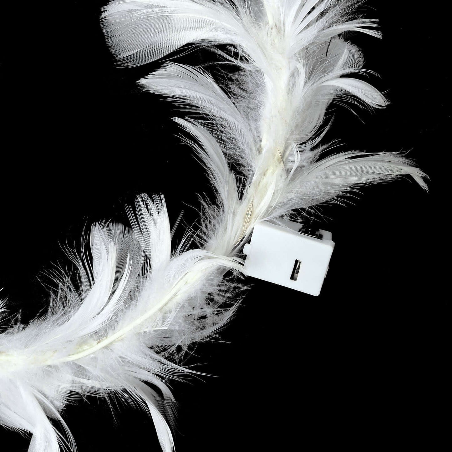 Ostrich Feather Cake Topper with LED Light Up Design - Real Feather Wedding Cake Decor 35"