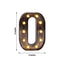LED Marquee Letter "O" Industrial Style Antique Black - Light-Up Alphabet Sign for Weddings & Displays 9"