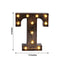 LED Marquee Letter "T" Industrial Style Antique Black - Light-Up Alphabet Sign for Weddings & Displays 9"