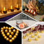 12-Pack LED Tealight Candles Rose Gold Metallic Design - Reusable Flameless Battery Operated Lights