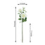 30" Tall Ivory Artificial Dahlia Silk Flower Stems, Faux Floral Spray