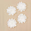 4 Pack 12" White Life-Like Soft Foam Craft Dahlia Flower Heads