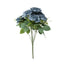 2 Bushes 18" Real Touch Artificial Rose Flower Bouquet,  Dusty Blue Silk Long Stem Flower Arrangements