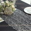 Mesh 12"x108" Table Runner Silver - Sequin Schiffli Lace Design for Stylish Celebrations