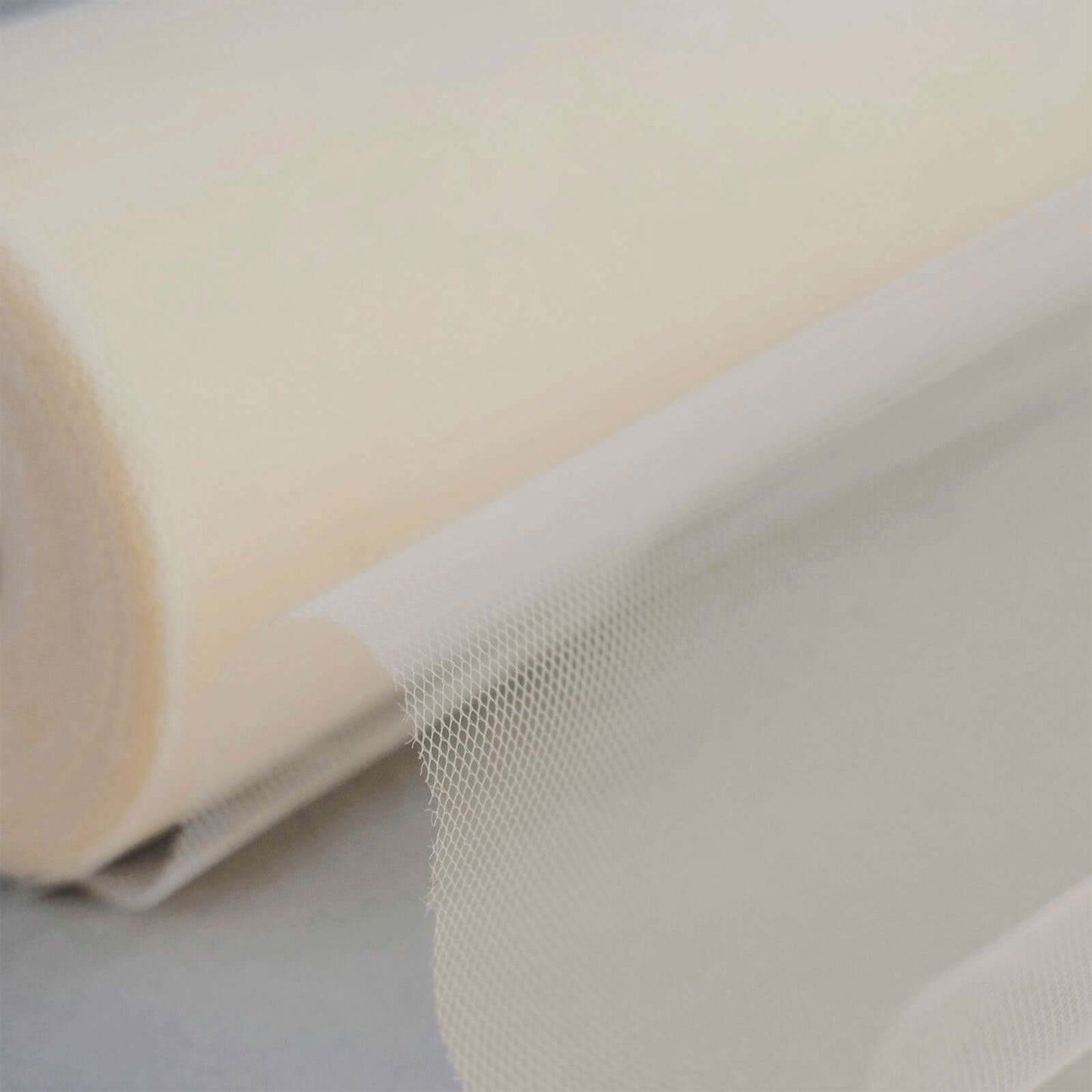 12"x100 Yards Beige Tulle Fabric Bolt, Sheer Fabric Spool Roll For Crafts