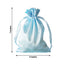 12 Pack 5"x7" Light Blue Satin Drawstring Wedding Party Favor Gift Bags