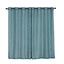 2 Pack Handmade Light Blue Faux Linen Curtains 52"x84", Curtain Panels With Chrome Grommets
