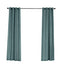 2 Pack Handmade Light Blue Faux Linen Curtains 52"x108", Curtain Panels With Chrome Grommets