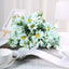4 Bushes 11" Light Blue Artificial Silk Daisy Flower Bouquet Branches