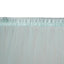 5ftx10ft Light Blue Dual Sided Sheer Tulle Event Curtain Drapes With Satin Header, Rod Ready Backdrop Event Panel